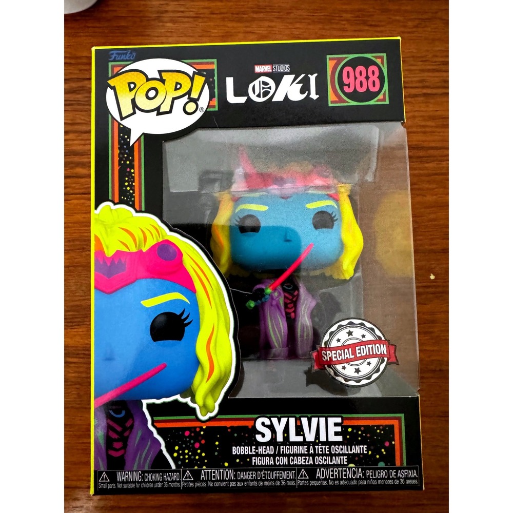Funko Pop Marvel Loki Sylvie Blacklight Special Edition 988 Vinyl Figure NEW